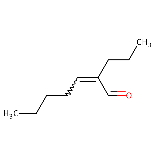 2-Heptenal, 2-propyl- structural formula