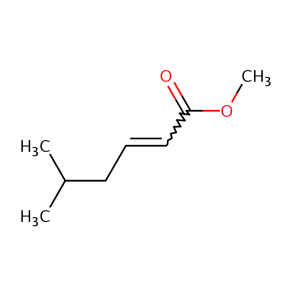 2-Hexenoic acid, 5-methyl-, methyl ester structural formula