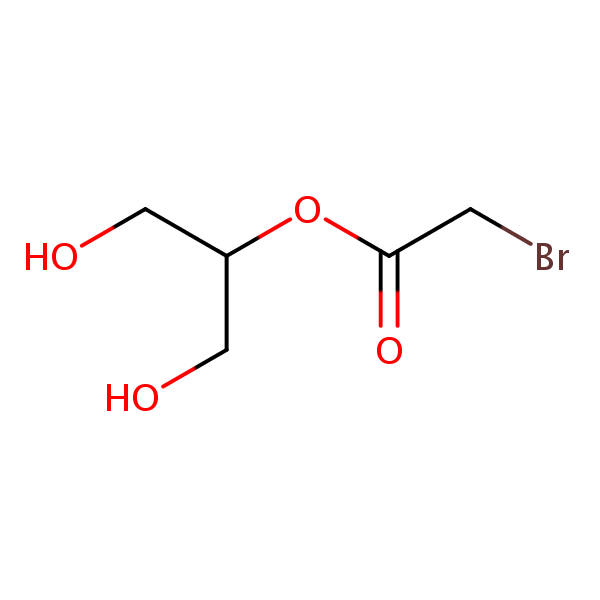 2-Hydroxy-1-(hydroxymethyl)ethyl bromoacetate structural formula