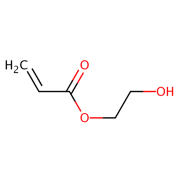 2-Hydroxyethyl acrylate structural formula