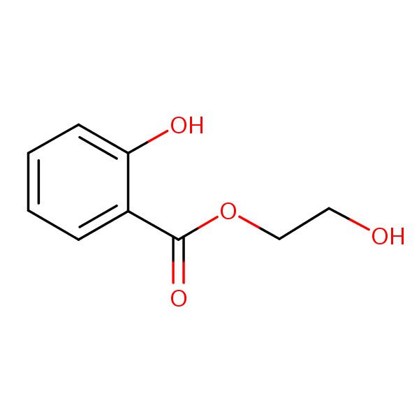 2-Hydroxyethyl salicylate structural formula
