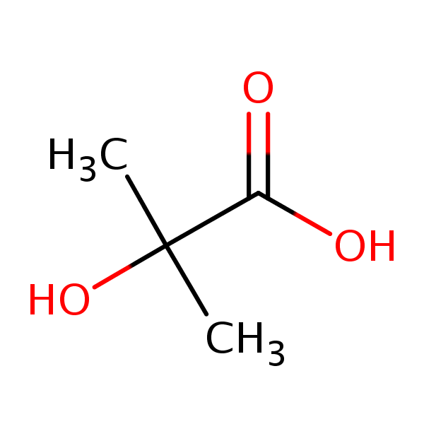 2-Hydroxyisobutyric acid structural formula