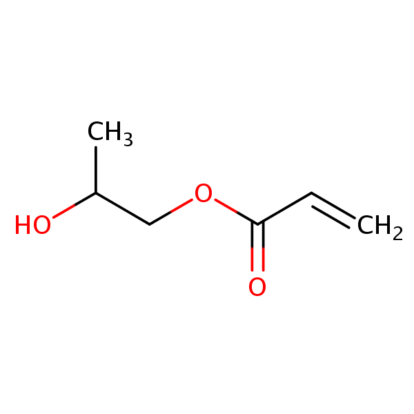 2-Hydroxypropyl acrylate structural formula
