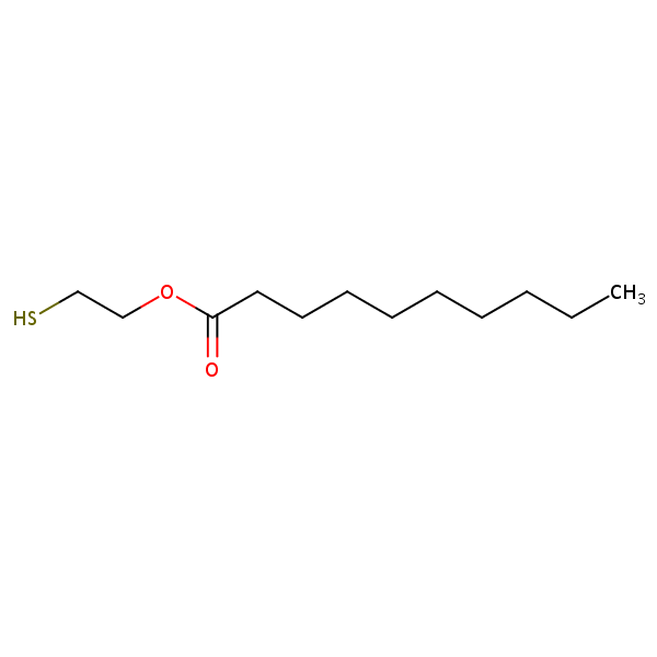 2-Mercaptoethyl decanoate structural formula