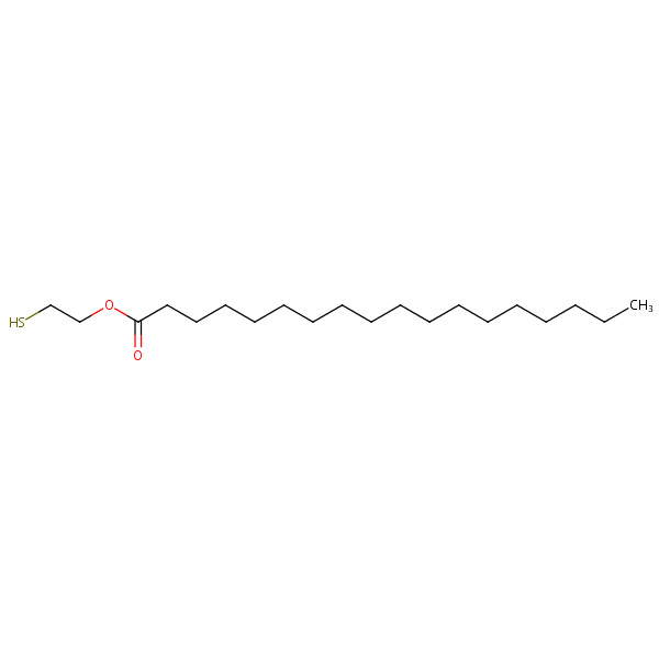 2-Mercaptoethyl stearate structural formula