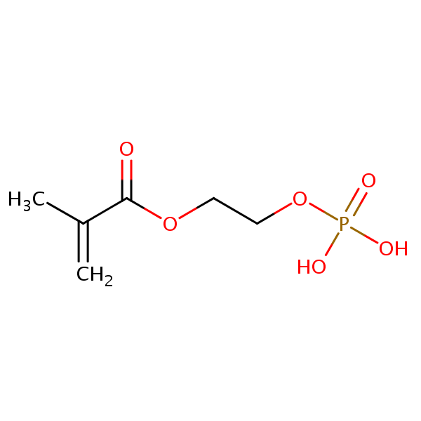 2-(Methacryloyloxy)ethyl dihydrogen phosphate structural formula