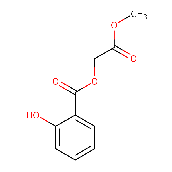 2-Methoxy-2-oxoethyl salicylate structural formula