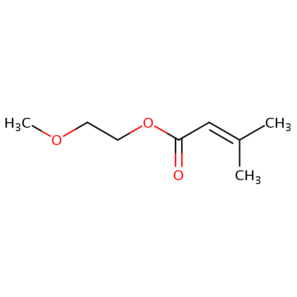 2-Methoxyethyl 3-methyl-2-butenoate structural formula