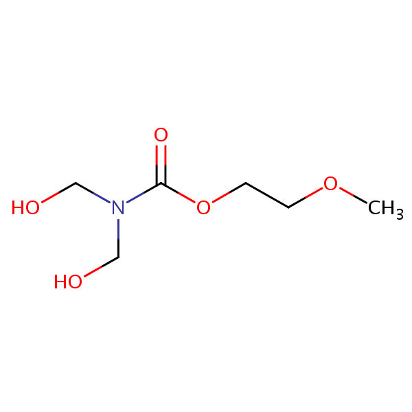2-Methoxyethyl dimethylolcarbamate structural formula