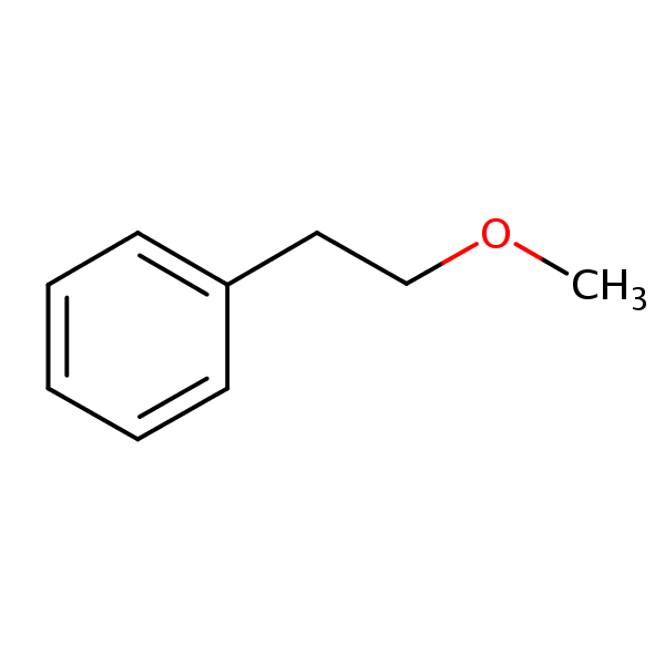 (2-Methoxyethyl)benzene structural formula