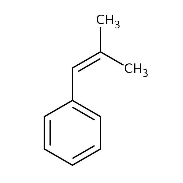 (2-Methyl-1-propenyl)benzene structural formula