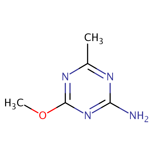 2-Methyl-4-amino-6-methoxy-s-triazine structural formula