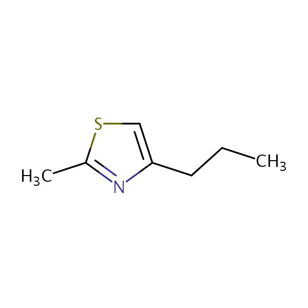 2-Methyl-4-propylthiazole structural formula