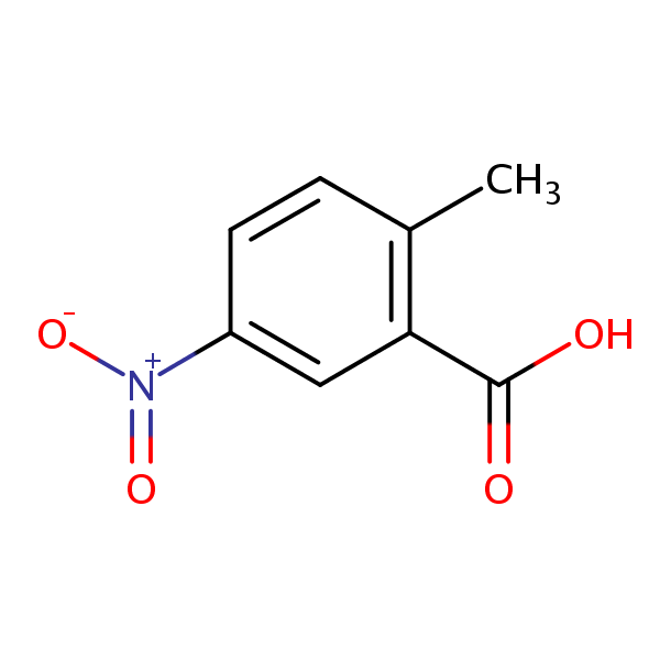 2-Methyl-5-nitrobenzoic acid structural formula