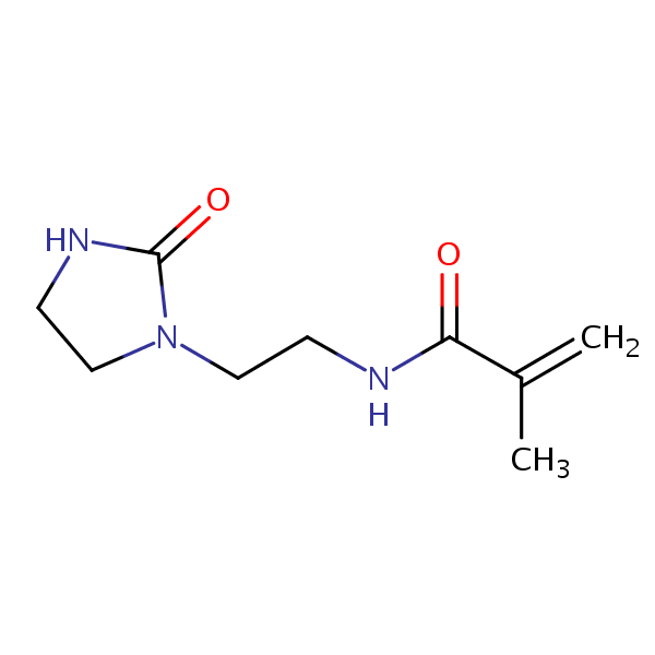 2-Methyl-N-[2-(2-oxoimidazolidin-1-yl)ethyl]prop-2-enamide structural formula