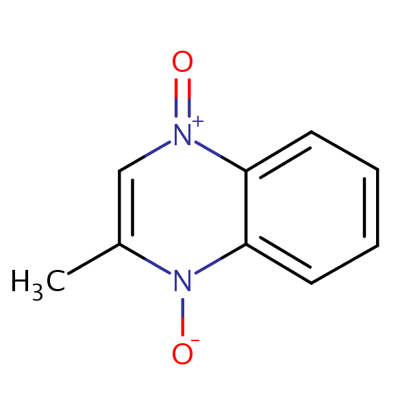 2-Methylquinoxaline 1,4-dioxide structural formula