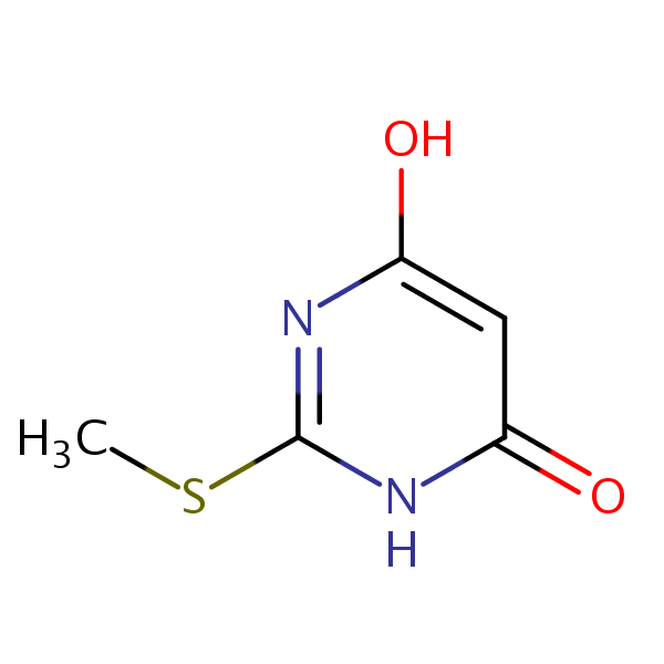 2-Methylthiopyrimidine-4,6-diol structural formula