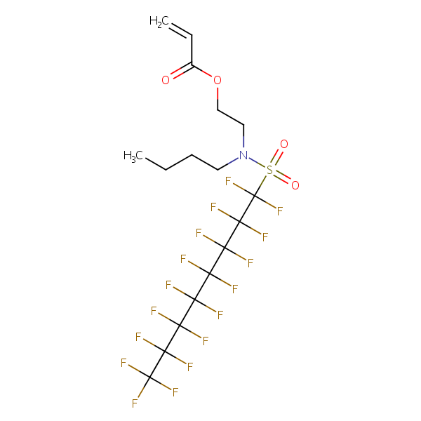 2-(N-Butylperfluorooctanesulfonamido)ethyl acrylate structural formula