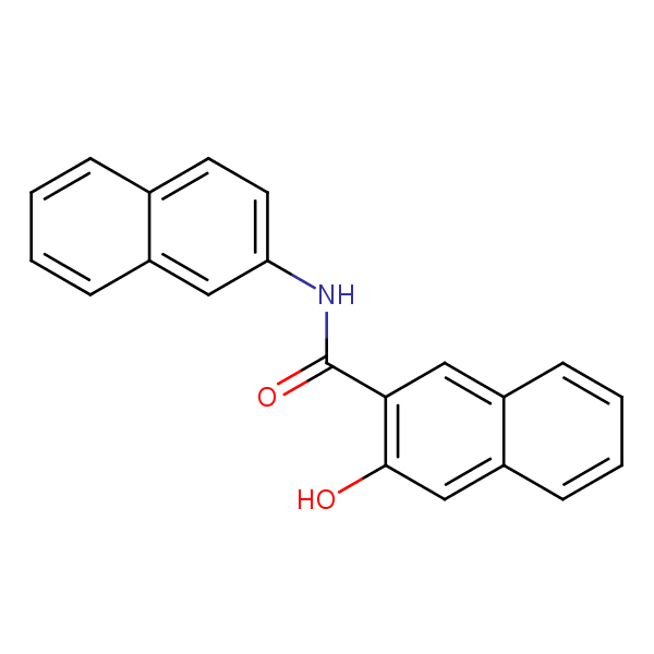 2-Naphthalenecarboxamide, 3-hydroxy-N-2-naphthalenyl- structural formula
