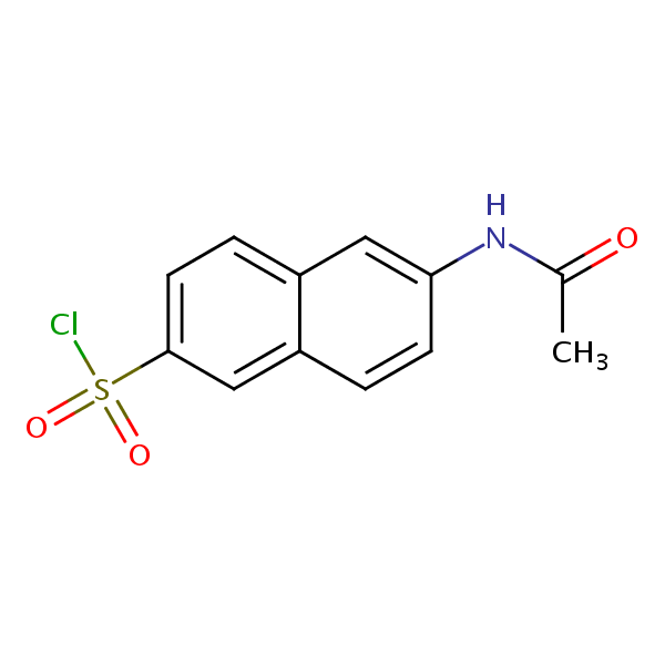 2-Naphthalenesulfonyl chloride, 6-(acetylamino)- structural formula