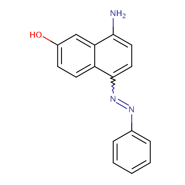 2-Naphthalenol, 8-amino-5-(phenylazo)- structural formula