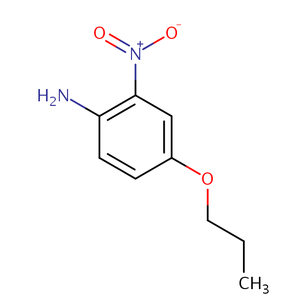 2-Nitro-4-propoxyaniline structural formula