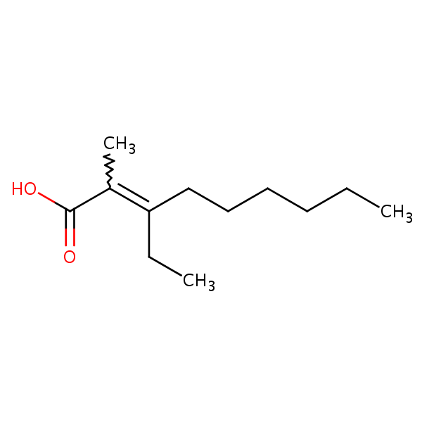 2-Nonenoic acid, 3-ethyl-2-methyl- structural formula