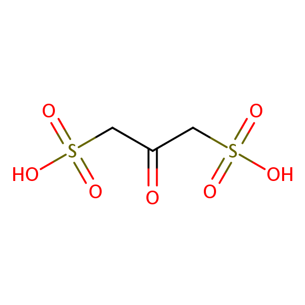 2-Oxopropane-1,3-disulphonic acid structural formula