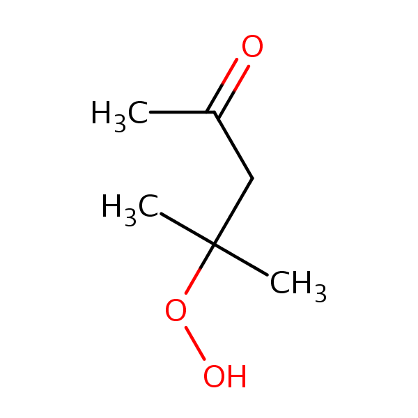 2-Pentanone, 4-hydroperoxy-4-methyl- structural formula