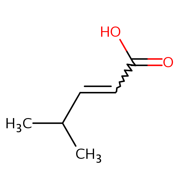 2-Pentenoic acid, 4-methyl- structural formula