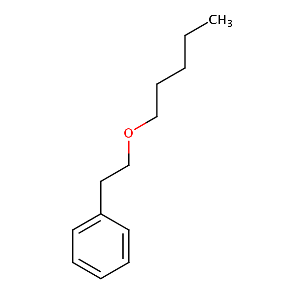 (2-(Pentyloxy)ethyl)benzene structural formula