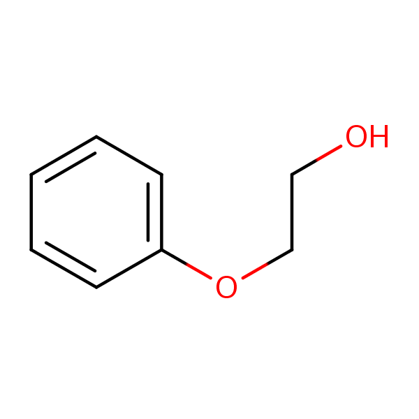 2-Phenoxyethanol structural formula