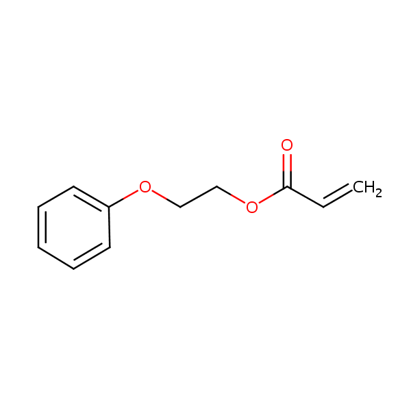 2-Phenoxyethyl acrylate structural formula