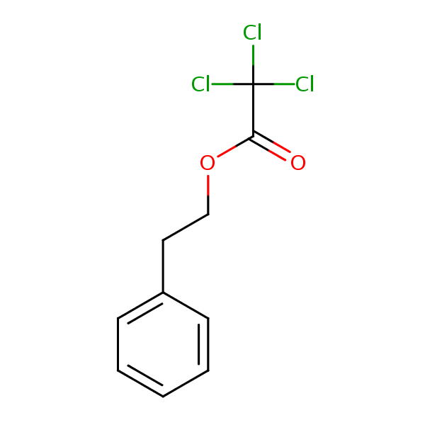 2-Phenylethyl trichloroacetate structural formula