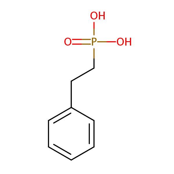 (2-Phenylethyl)phosphonic acid structural formula