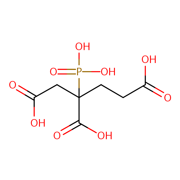 2-Phosphono-1,2,4-butanetricarboxylic acid structural formula