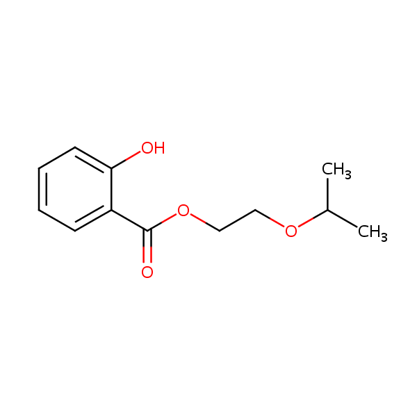 2-(Propan-2-yloxy)ethyl 2-hydroxybenzoate structural formula