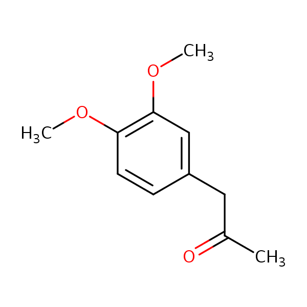 2-Propanone, 1-(3,4-dimethoxyphenyl)- structural formula