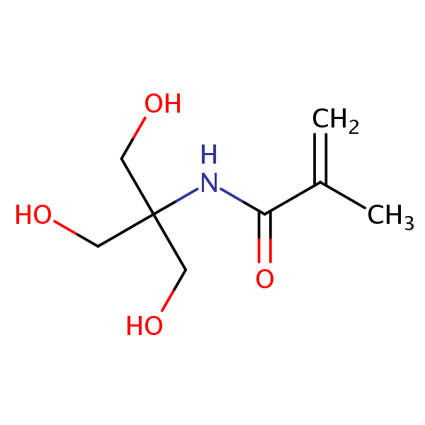 2-Propenamide, N-(2-hydroxy-1,1-bis(hydroxymethyl)ethyl)-2-methyl- structural formula
