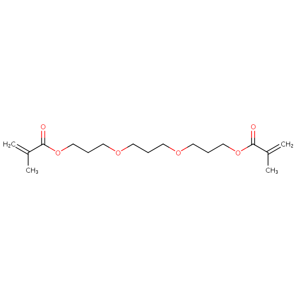 2-Propenoic acid, 2-methyl-, 1,3-propanediylbis(oxy-3,1-propanediyl) ester structural formula