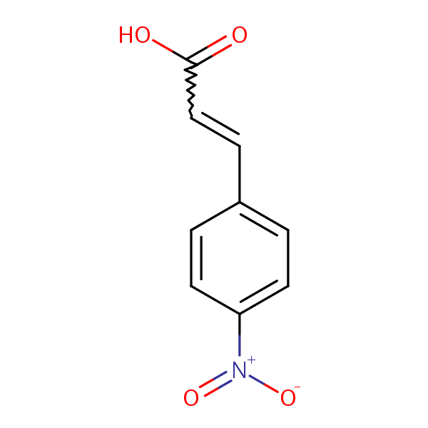 2-Propenoic acid, 3-(4-nitrophenyl)- structural formula