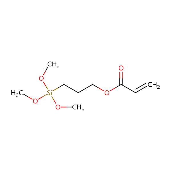 2-Propenoic acid, 3-(trimethoxysilyl)propyl ester structural formula