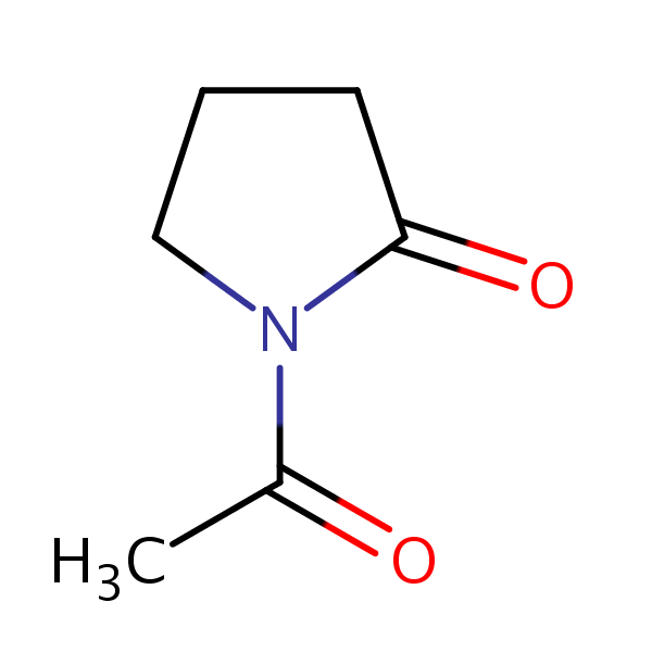 2-Pyrrolidinone, 1-acetyl- structural formula