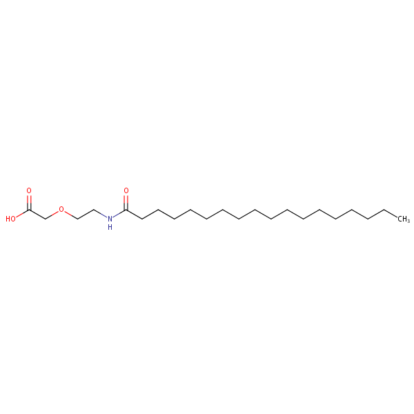 (2-(Stearoylamino)ethoxy)acetic acid structural formula