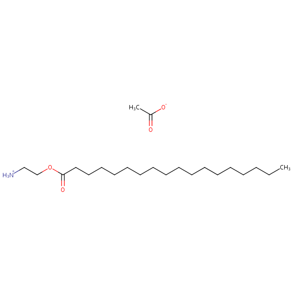 2-(Stearoyloxy)ethylammonium acetate structural formula