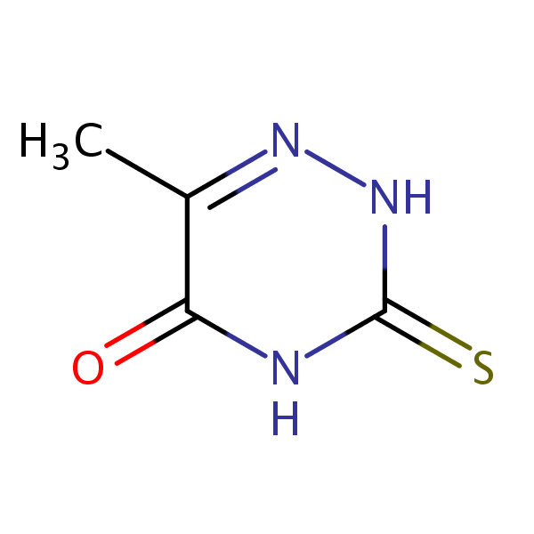 2-Thio-6-azathymine structural formula