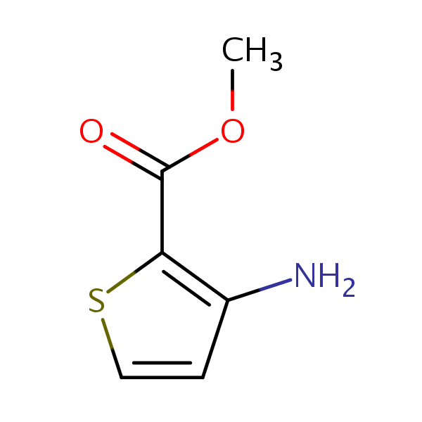 2-Thiophenecarboxylic acid, 3-amino-, methyl ester structural formula