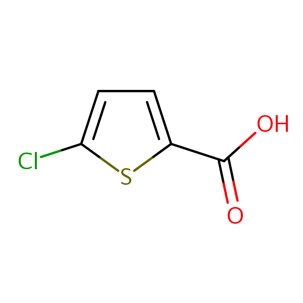 2-Thiophenecarboxylic acid, 5-chloro- structural formula