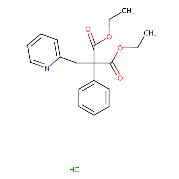 2-(beta,beta-Diethoxycarbonylphenethyl)pyridinium chloride structural formula