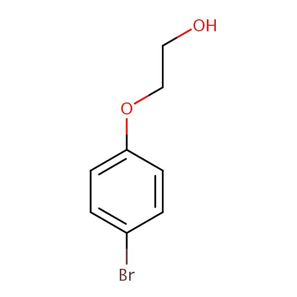 2-(p-Bromophenoxy)ethanol structural formula